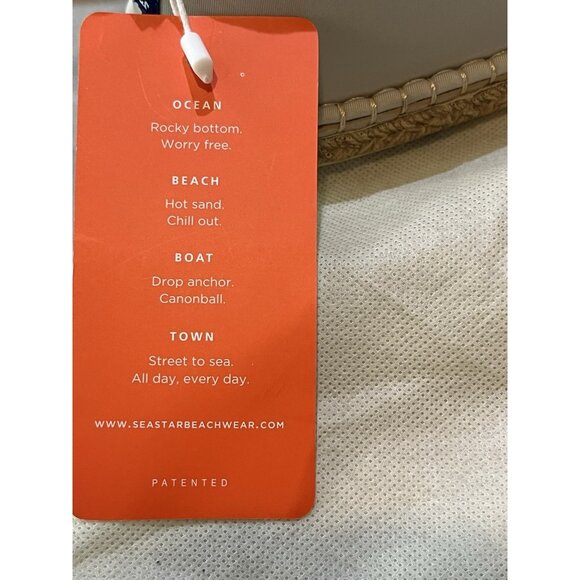 Sea Star Beachwear Mens Size 11 Mariner Slip On Water Shoes Creme Espadrille NWT - Picture 8 of 8